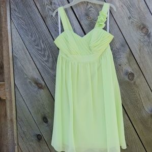 David's bridal Bridesmaid Dress, lime green size12